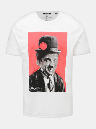 Bílé tričko ONLY & SONS Celebrity Icon