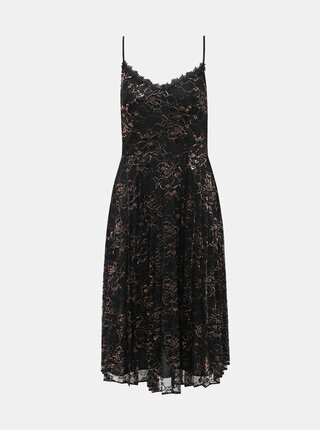 Čierne kvetované šaty na ramienka Dorothy Perkins