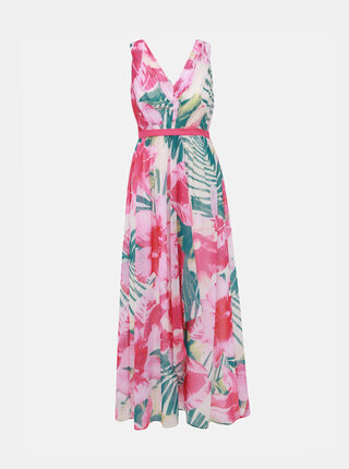 Růžové květované maxišaty Dorothy Perkins