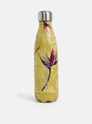 Žlutá vzorovaná termo láhev na pití Desigual 500 ml