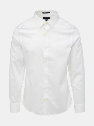 Bílá pánská slim fit košile GANT