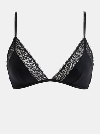 Černá podprsenka s krajkou Calvin Klein Underwear Trianglee