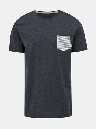 Tmavě šedé tričko s kapsou Quiksilver Choppy