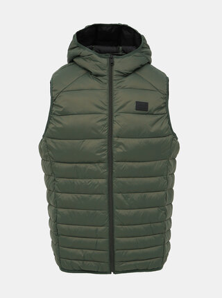 Zelená prešívaná vesta Jack & Jones Bomb