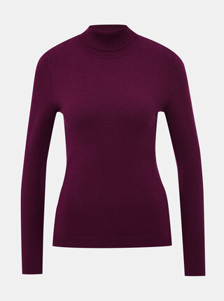 Vínový basic rolák VERO MODA Happy
