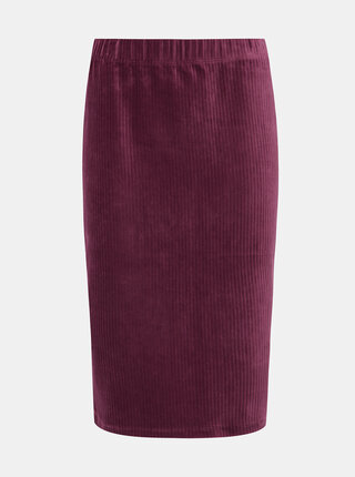 Vínová manšestrová sukně VERO MODA Amanda