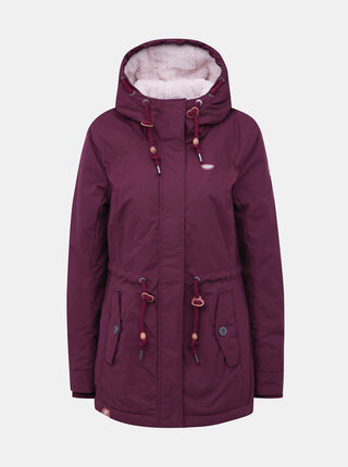 Vínová dámská zimní parka Ragwear Monadis