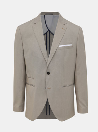 Béžové oblekové slim fit sako Selected Homme Maze Saint