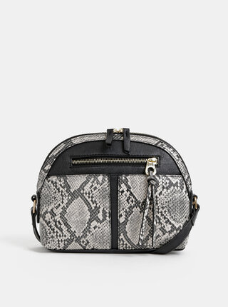 Šedá crossbody kabelka s hadím vzorem Dorothy Perkins