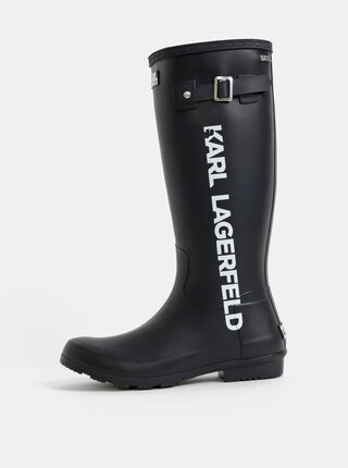 Čierne dámske gumáky KARL LAGERFELD Kalosh