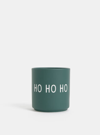 Tmavozelený porcelánový hrnček Design Ho Ho Ho 300 ml