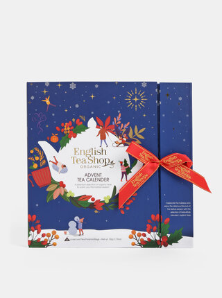 Tmavě modrý čajový adventní kalendář English Tea Shop