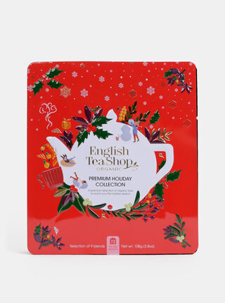 Červená vánoční prémiová kolekce čajů English Tea Shop