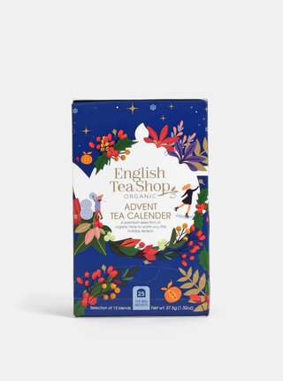 Bio čierny, zelený, bylinkový a biely čaj s 13 príchuťami English Tea Shop Adventní kalendář