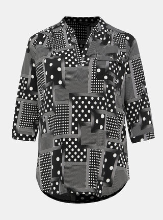 Čierna vzorovaná blúzka Dorothy Perkins Curve