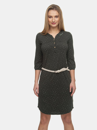Tmavě zelené vzorované šaty Ragwear Zofka