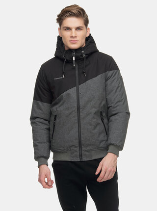 Tmavošedá pánska zimná bunda Ragwear Wings