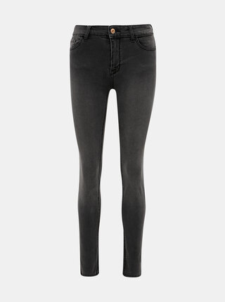 Tmavě šedé skinny fit džíny ONLY Anne