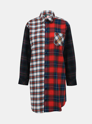 Zeleno-červená dámská kostkovaná noční košile Lauren Ralph Lauren