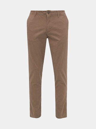 Hnedé chino nohavice Jack & Jones Marco