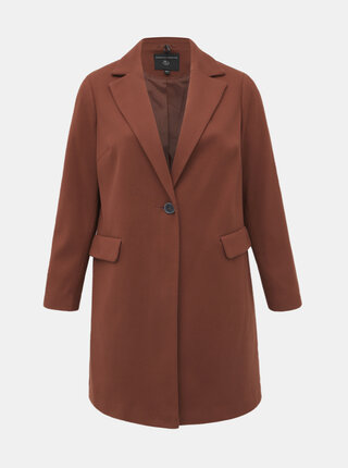 Hnědý kabát Dorothy Perkins Curve