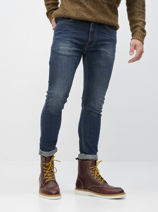 Modré super skinny fit rifle Burton Menswear London