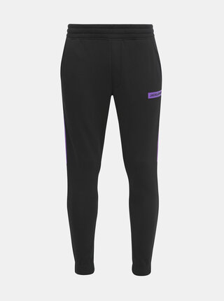 Černé tepláky s lampasem Jack & Jones Will