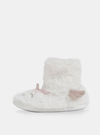 Bílé papuče ve tvaru jednorožce Dorothy Perkins