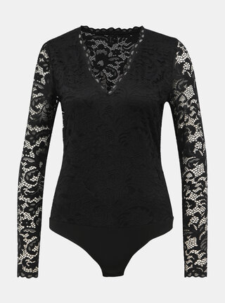 Černé krajkové body VERO MODA Dora