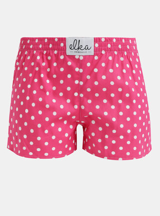 Růžové dámské puntíkované trenýrky El.Ka Underwear
