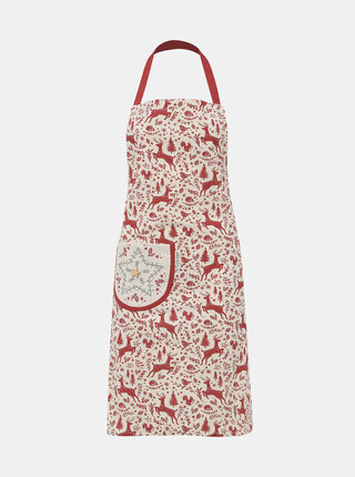 Krémová zástera s vianočným motívom Cooksmart