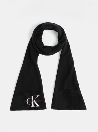 Černá šála s výšivkou Calvin Klein Jeans