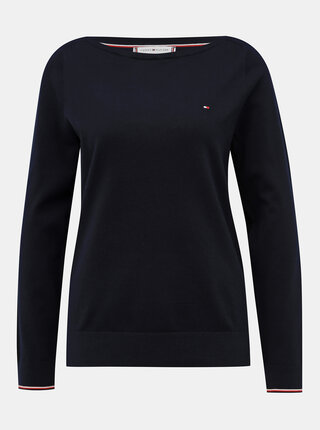 Tmavě modrý dámský basic svetr Tommy Hilfiger New Ivy