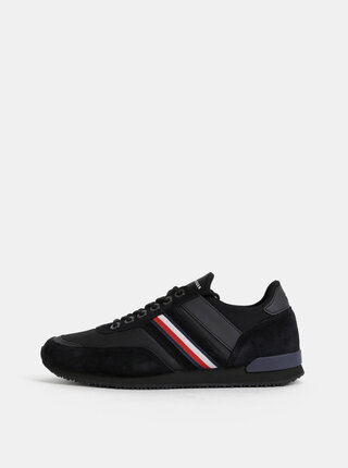 Čierne pánske tenisky so semišovými detailmi Tommy Hilfiger