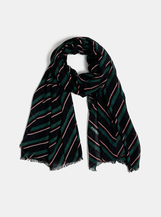 Zeleno-černý dámský pruhovaný šátek Tommy Hilfiger Regimental