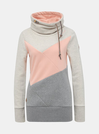 Růžovo-šedá dámská mikina Ragwear Viola Block