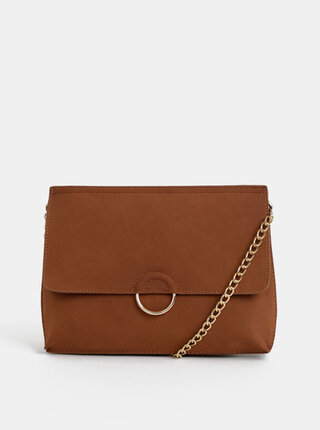 Hnědá crossbody kabelka Pieces Joly