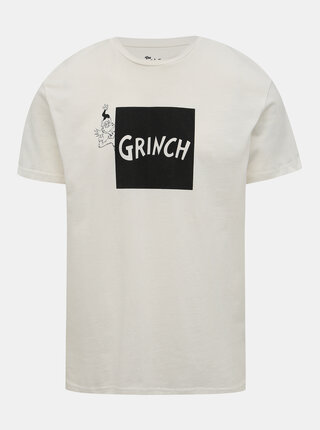 Biele tričko s potlačou Jack & Jones Grinch
