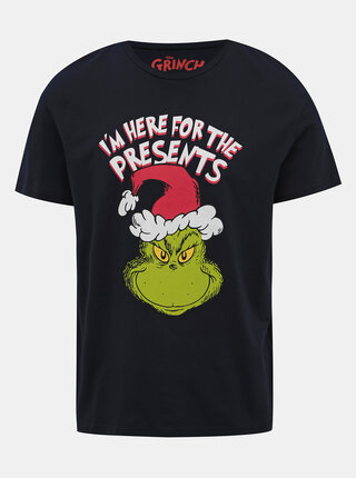 Tmavomodré tričko s potlačou Jack & Jones Grinch