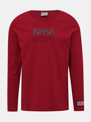 Červené tričko s potiskem Jack & Jones Carlo NASA