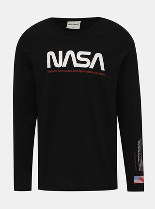Pánske čierne tričko NASA Jack & Jones