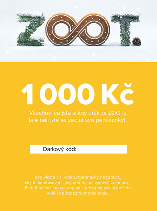Vánoční elektronický poukaz na ZOOT v hodnotě 1000 Kč