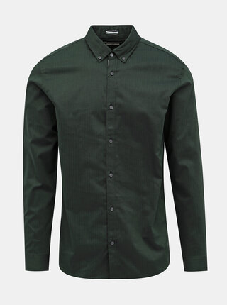 Tmavozelená slim fit košeľa Jack & Jones Focus