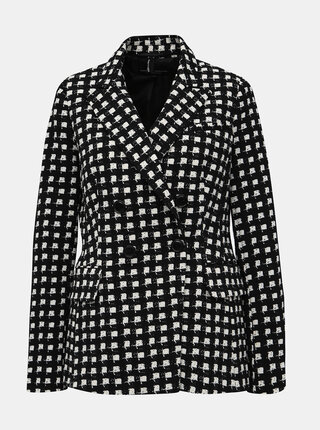 Bielo-čierne kockované sako Dorothy Perkins