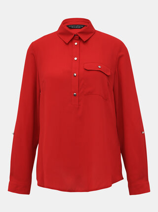Červená blúzka Dorothy Perkins Rols