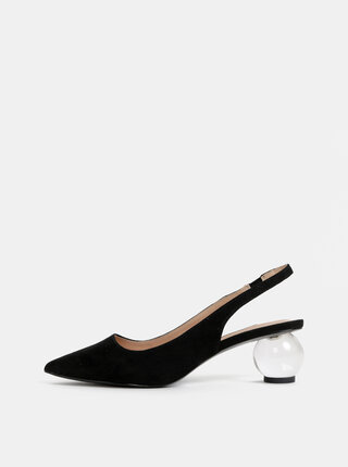 Černé lodičky v semišové úpravě Dorothy Perkins