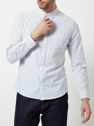 Bílá pruhovaná košile Burton Menswear London