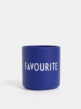 Tmavě modrý porcelánový hrnek Design Letters Favourite 300 ml