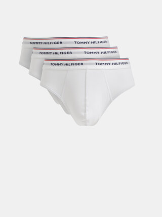 Sada tří slipů v bílé barvě Tommy Hilfiger