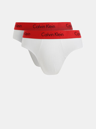 Sada dvou bílých slipů Calvin Klein Underwear